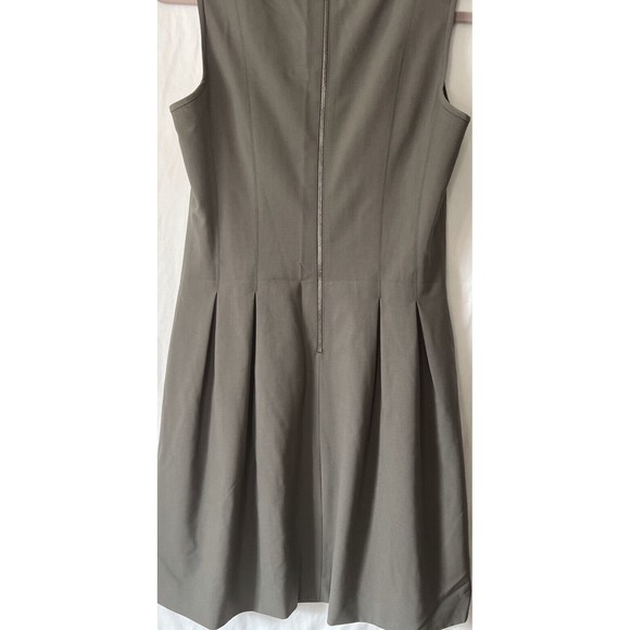 Theory Olive Green Sleeveless Wool Dress size 6 Office, Zoom - Picture 2 of 11